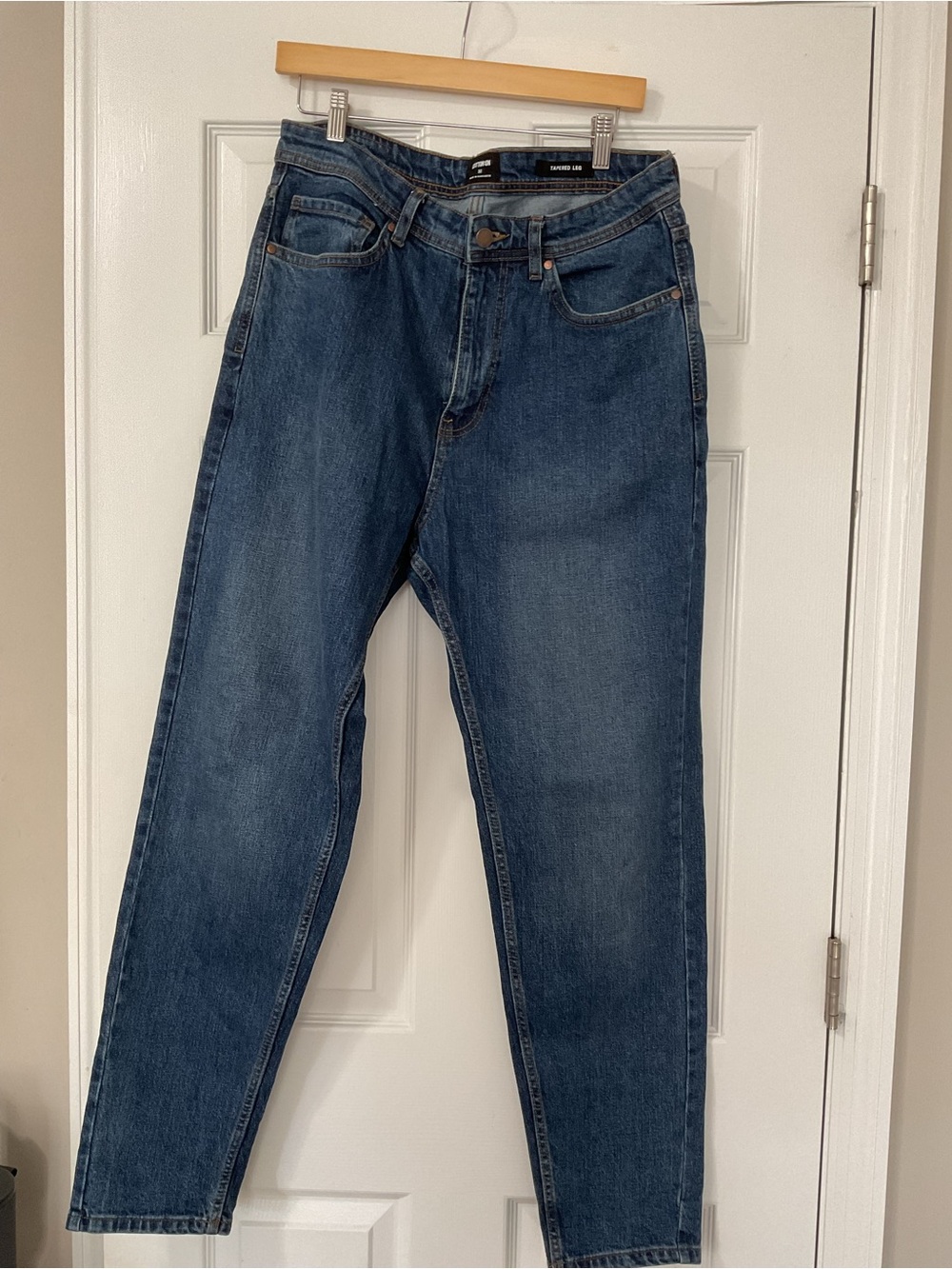 Cotton On Men's Tappered Leg Jeans - Blue Denim